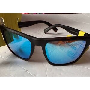 All in Motion Mens Sunglasses Tortoise Square Frame Blue Mirrored Lens T1155